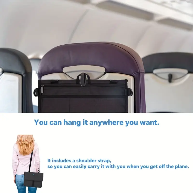 Hanging Airplane Seats And Car Pockets, Carry-on Suitcase Storage Bag,  Multi Pockets Travel Organizer