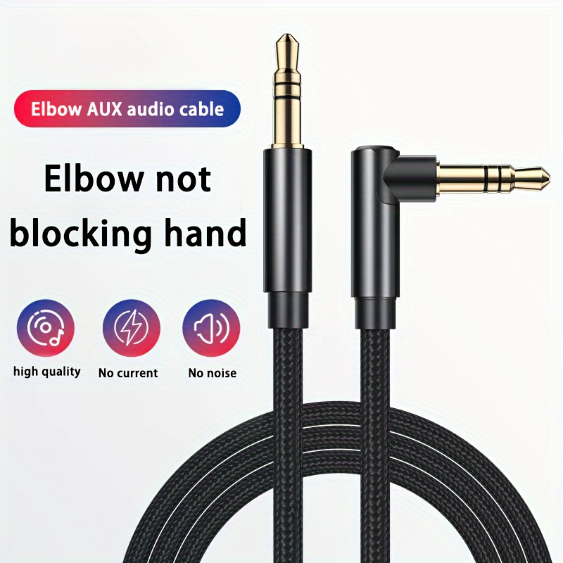 Cable auxiliar de audio para coche (2 unidades, sonidod de calidad HiFi)  3.5 mm, nailon, compatible con estéreos, bocinas, iPod, iPad, audífonos,  Sony