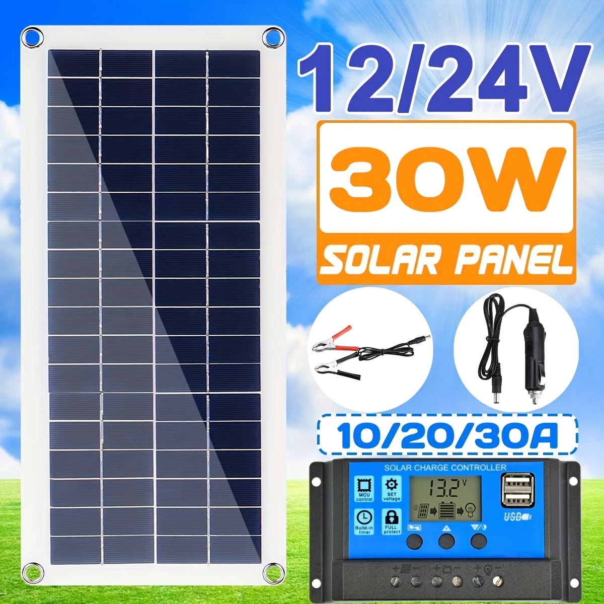 Panel Solar Portátil De 1 Pieza: Obtenga Un Cargador De - Temu