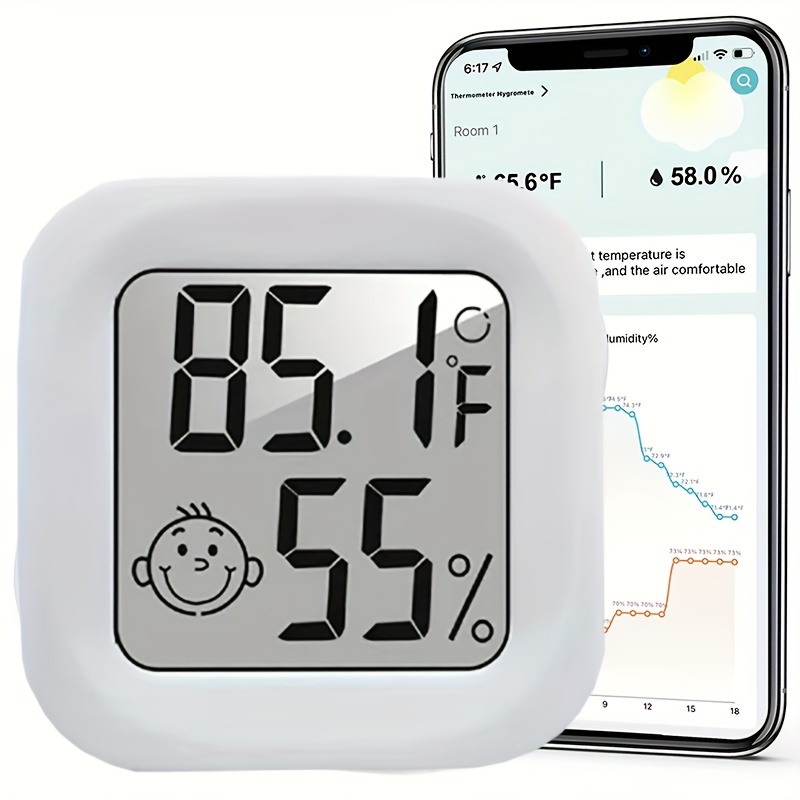 Vaikby Wireless Hygrometer Thermometer, Smart Humidity Meter With Remote  App Control Monitor, Indoor Room Thermometer For Home Greenhouse, Hight  Accurate Temperature Sensor, Free Data Storage - Temu United Arab Emirates