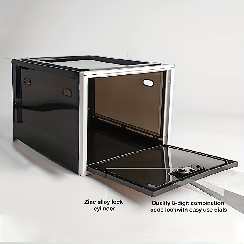 iBune Large Lock Box, Medicine Lockable Storage Box Container for Medication Storage, Refrigerator Food Locking Box Tablet Phone Locked Box Storage