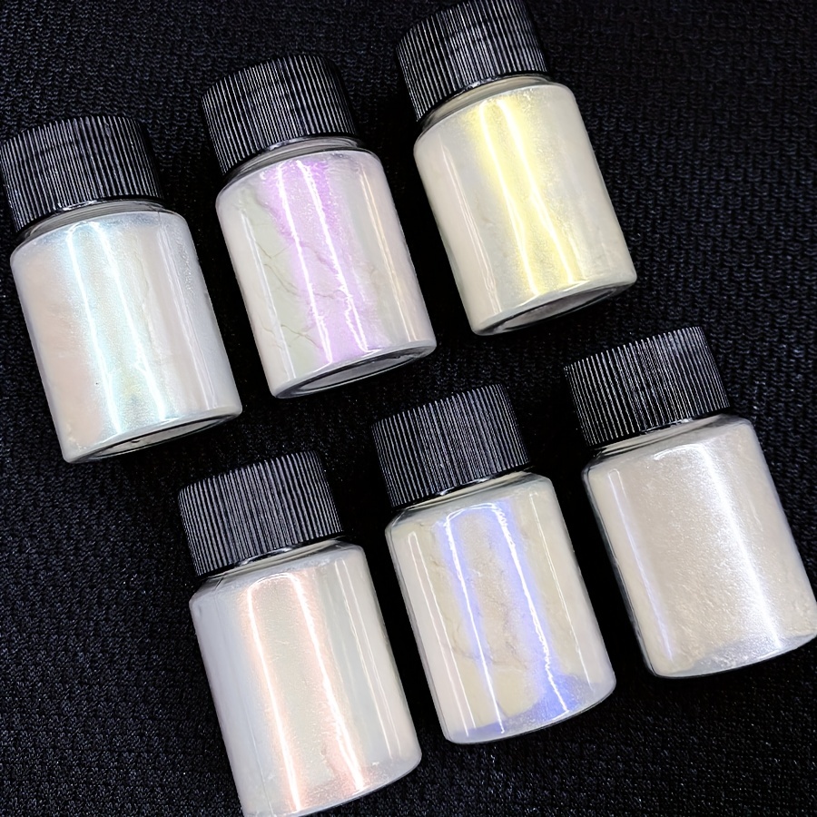 6pcs/Set Pearlescent Powder Resin Filling Pigment Mica Powder Filler For  DIY Epoxy Resin Mold Colored Dye Pearl Pigment Colorant