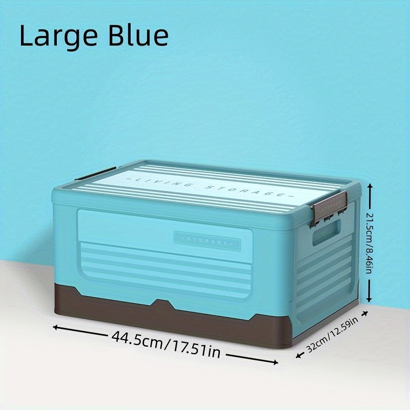 TEMU 1pc Foldable Large Capacity Storage Box For Bathroom Supplies, Clothes Organizer, Toy Storage Box, Clothing Book Shoe Storage Box, Home Storage Organizer Suitable For Multiple Scenes!