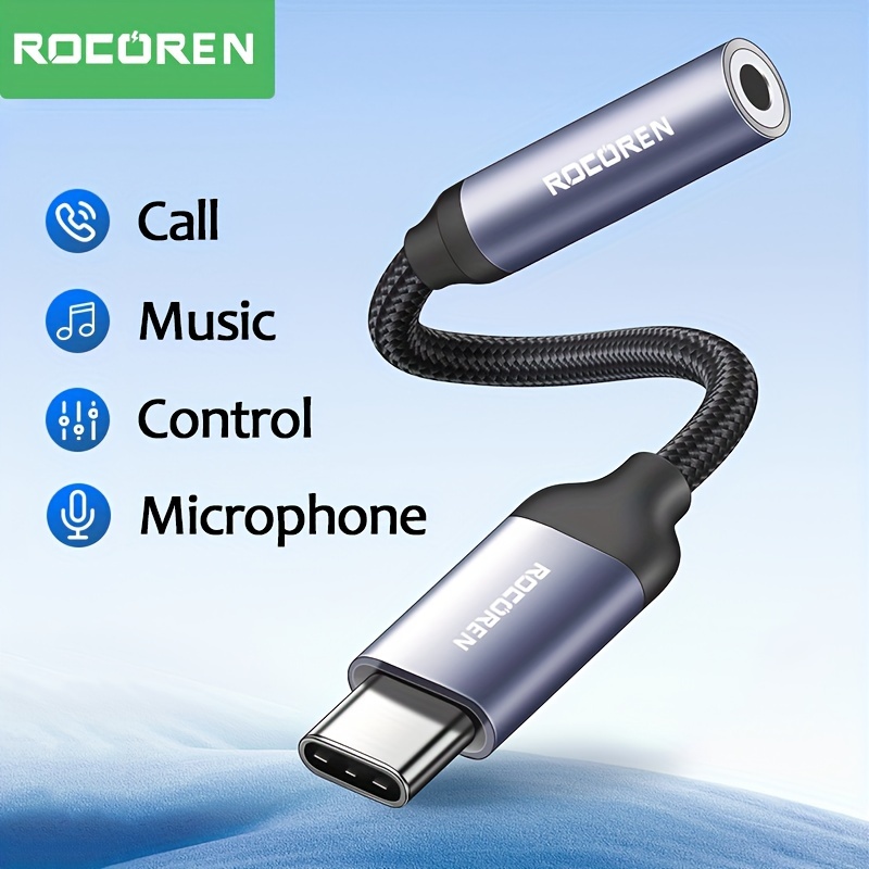 

Rocoren Usb Type C To 3.5mm Female Headphone Jack Adapter, Usb C To 3.5 Mm Aux Audio Dongle Cable Cord Compatible With Iphone 15 Pro Max/15 Pro/15 Plus, For Galaxy S23/s22/s21 Ultra, Ipad Pro, Pixel