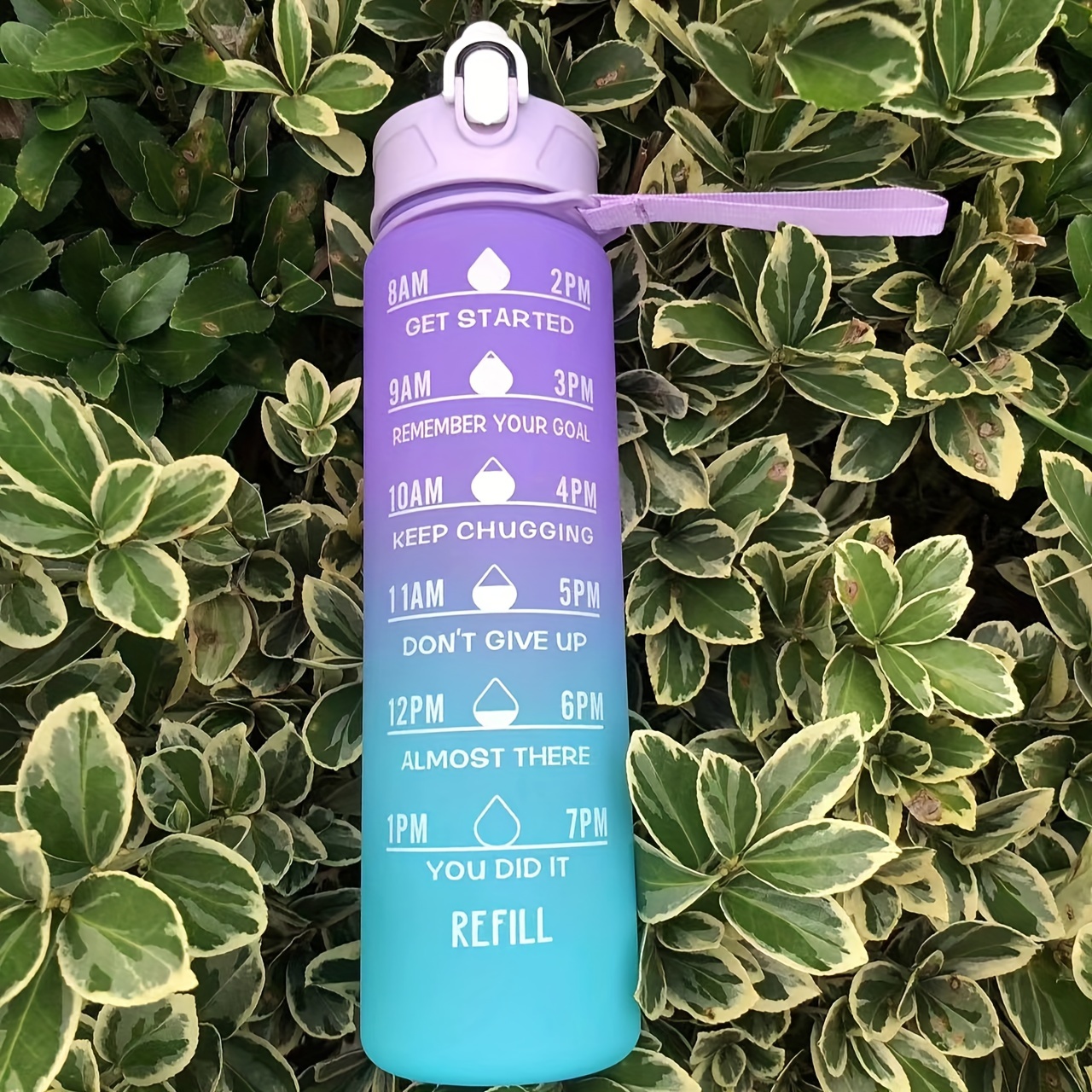 Motivational Water Bottle With Straw & Time Marker, Daily Water Intake  Bottle With Carrying Strap For Fitness, Gym, School, Yoga, Hiking, And Also  Suitable For Drinking Water At Ordinary Times - Temu