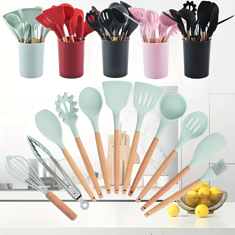 Silicone Cooking Tools Include Storage Container Kitchenware - Temu