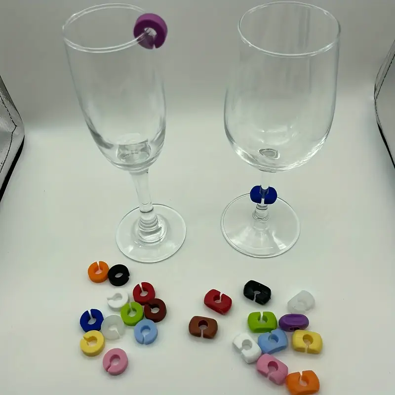 Wine Glass Charms Markers Cup Tags Identification Wine - Temu
