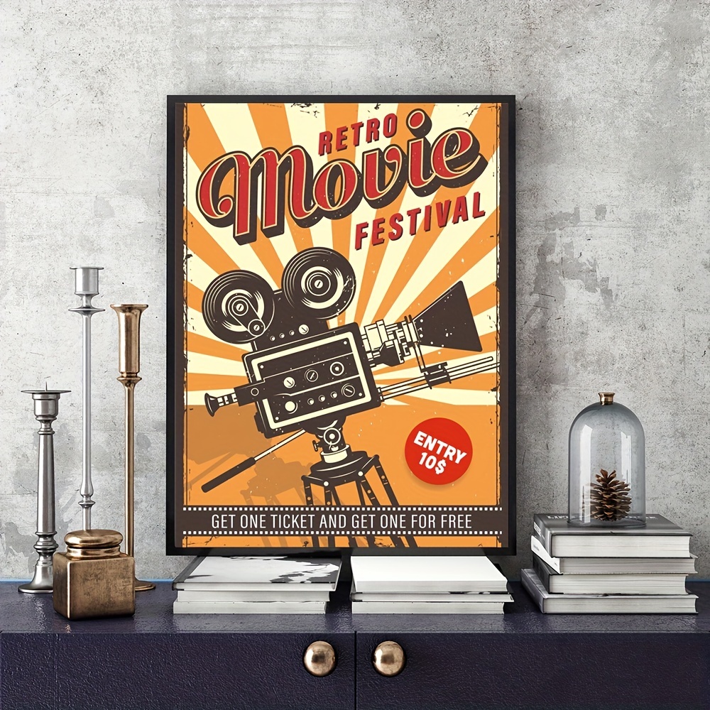 Poster Rétro affiche cinéma, vecteur 