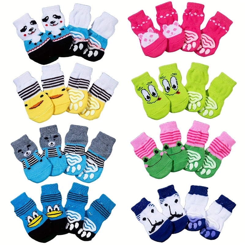 20pcs New Pet Socks High Quality Anti Slip Sole Small Dog Socks