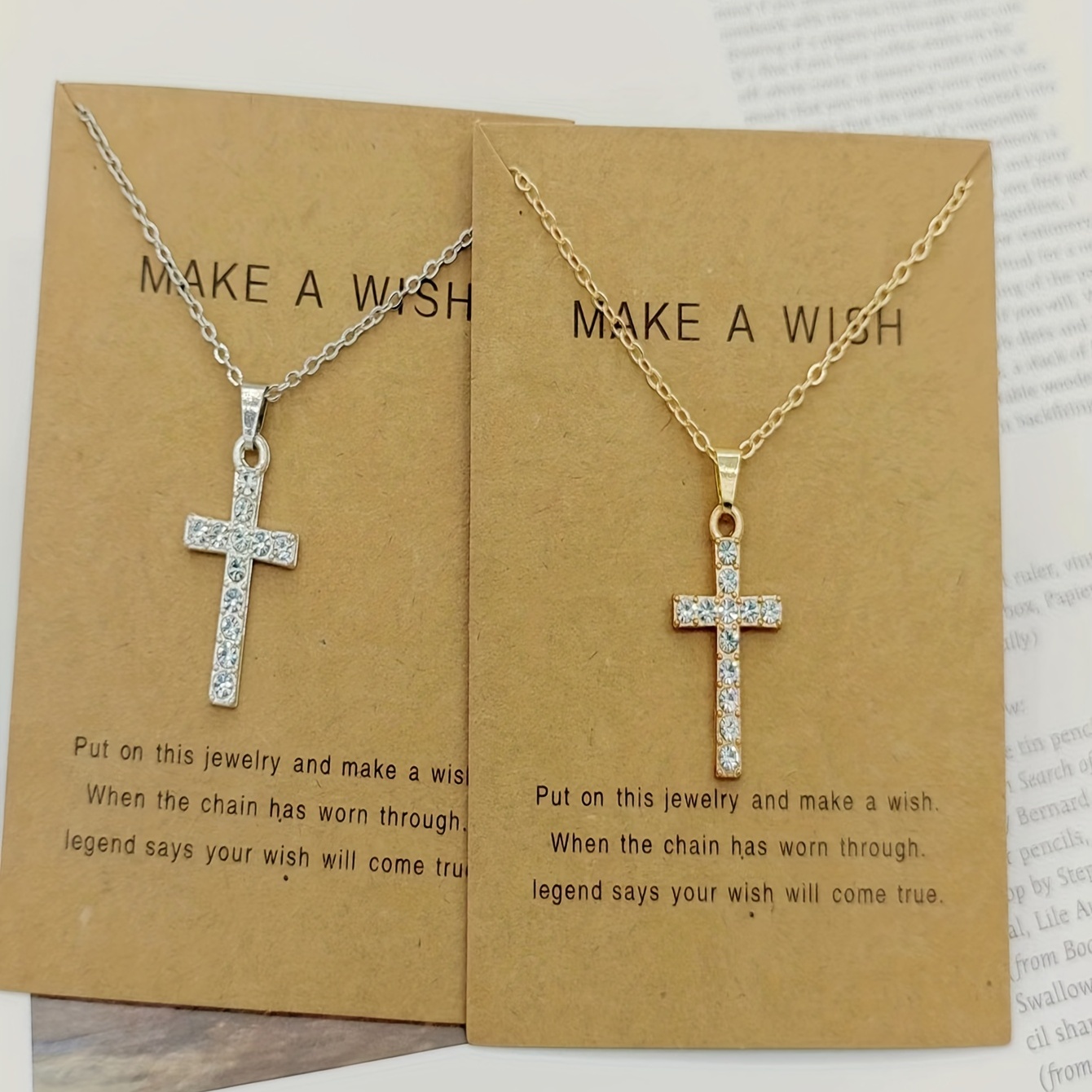 Wish cross deals necklace