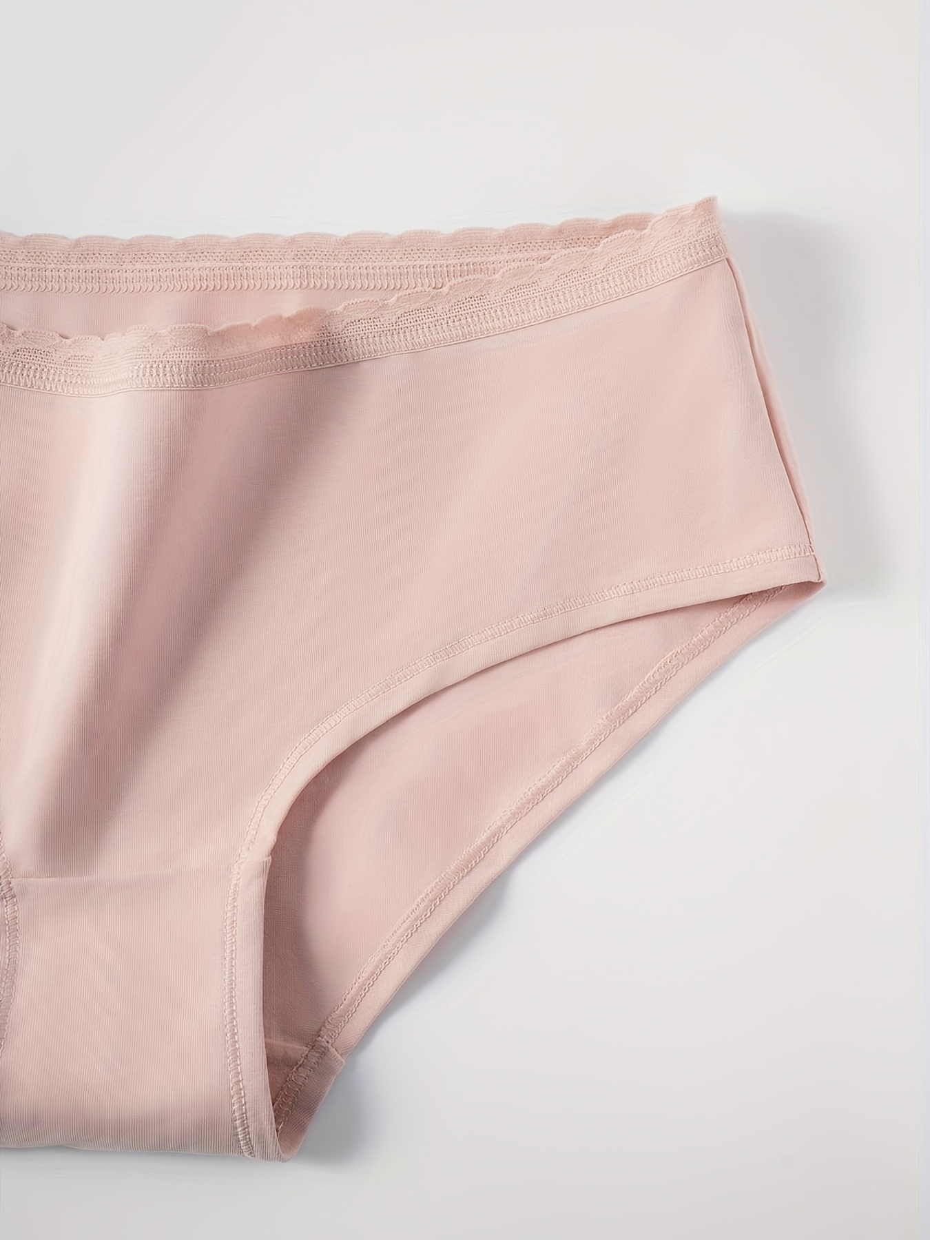 Scallop Trim Hipster Panties Comfortable Soft Intimates - Temu