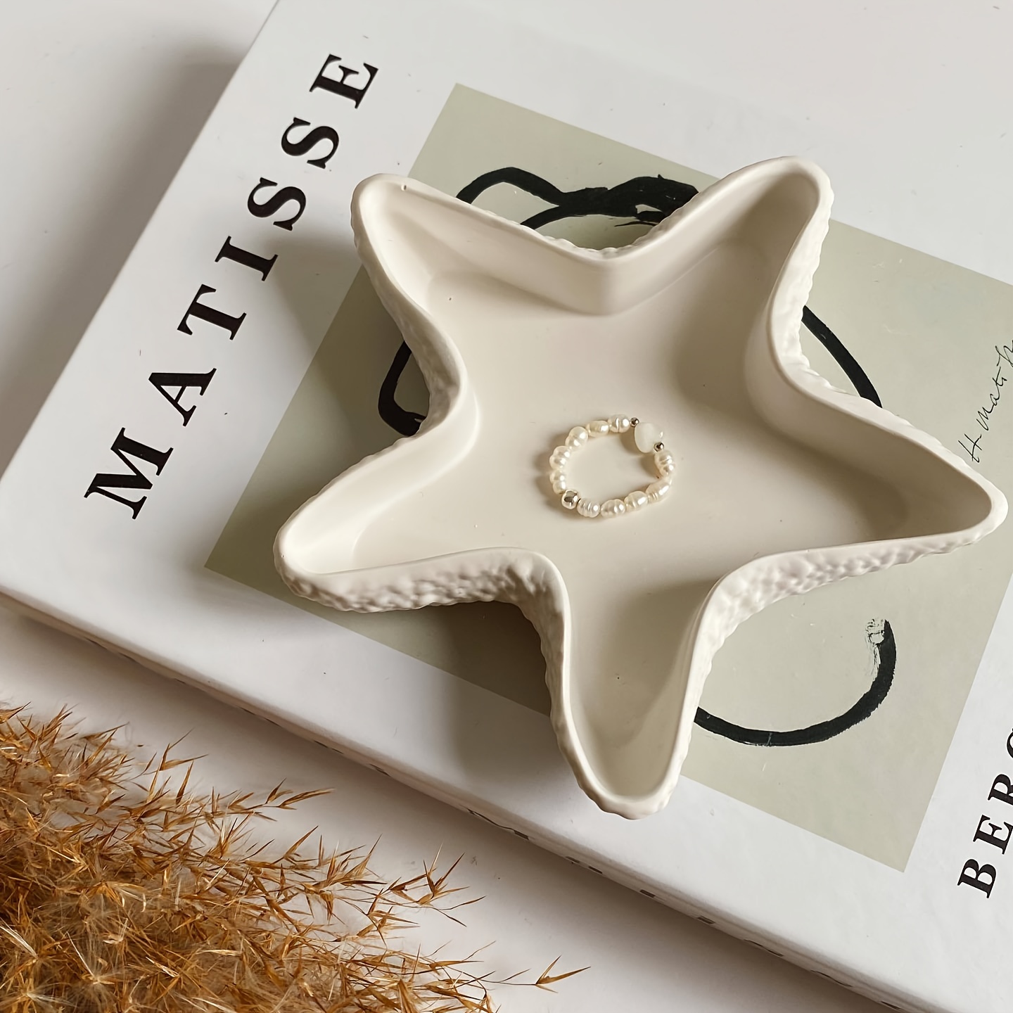 

1pc Starfish Tray Silicone Mould Cement Candle Holder Plaster Jewelry Display Tray Plate Resin Storage Tray Casting Silicone Mould