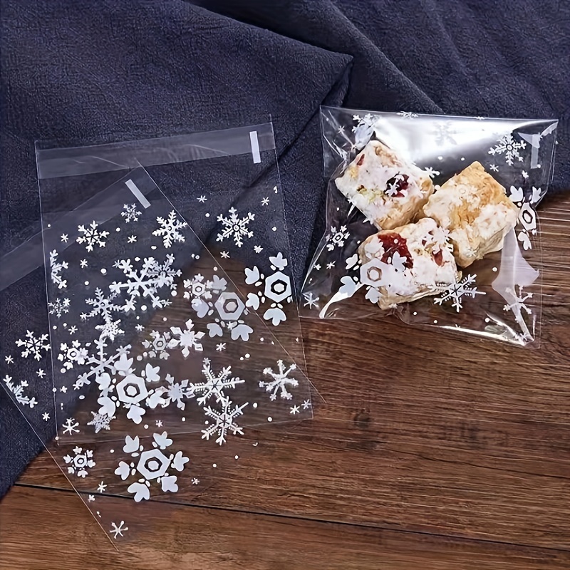 10pcs, Christmas Square Self-sealing Zipper Bags For Handmade Cookies,  Snowflake Pastries, Baking Packaging Bags And Storage Bags, Christmas  Decoratio