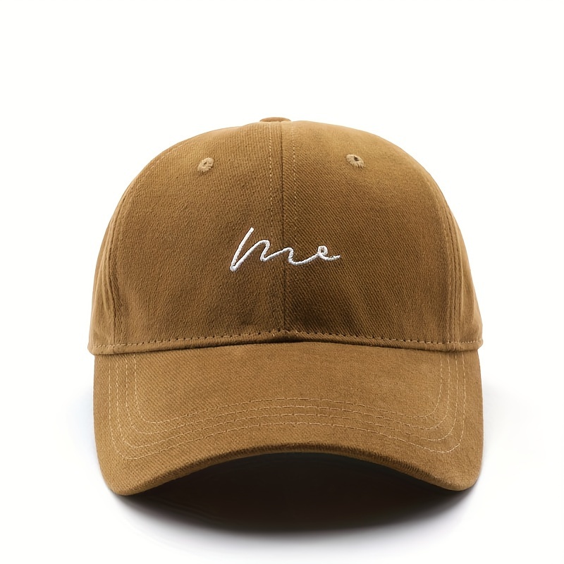 Vintage Corduroy Brown Suede Baseball Cap With C Letter Embroidery