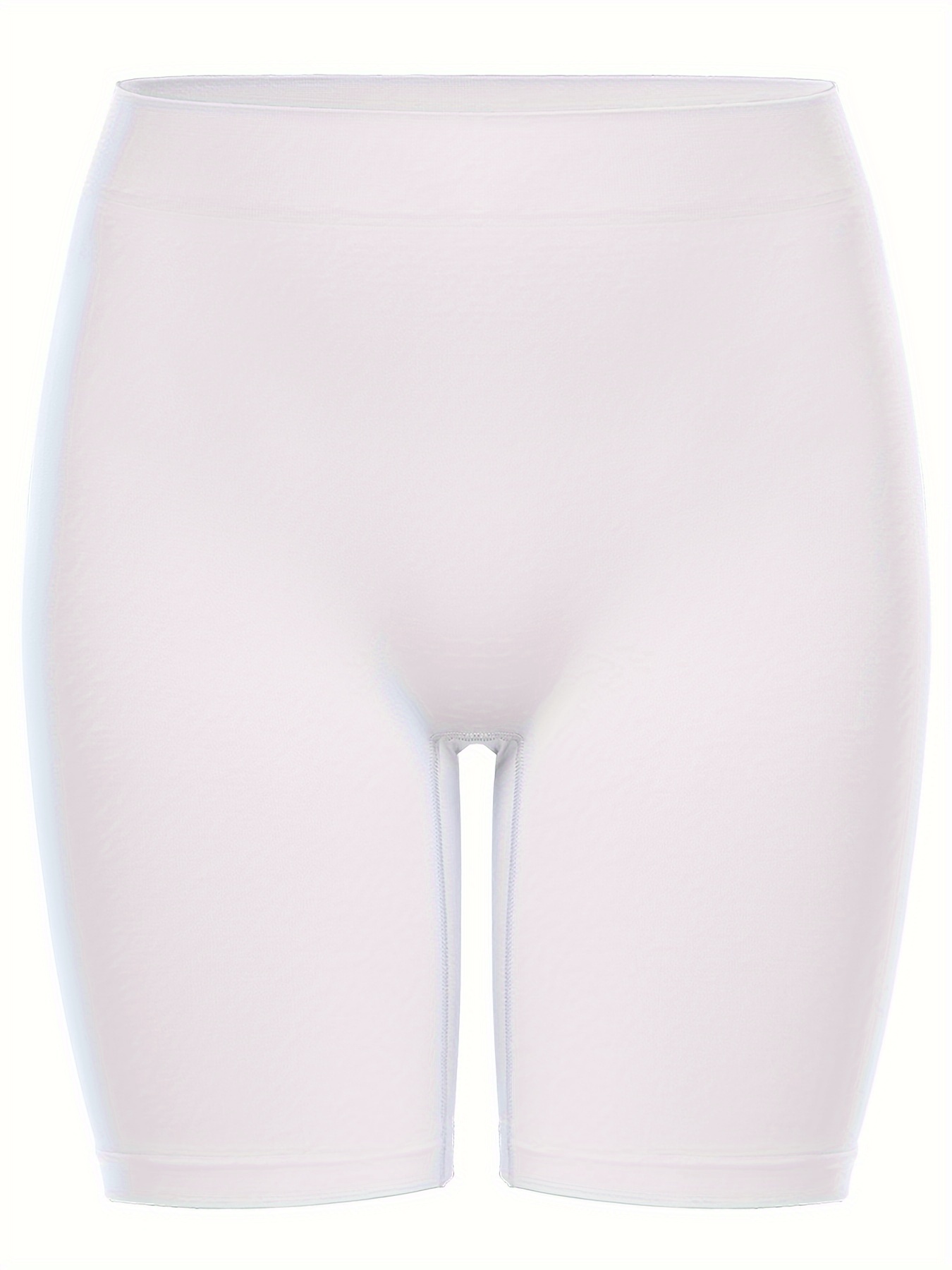 Plus Size Sexy Shapewear Bottoms, Women's Plus Solid Seamless Tummy Control Shapewear Shorts