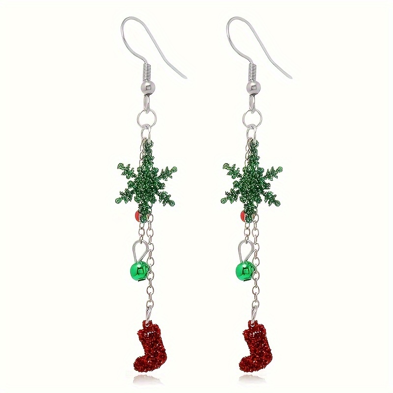 pairs set hoop earrings christmas design Temu