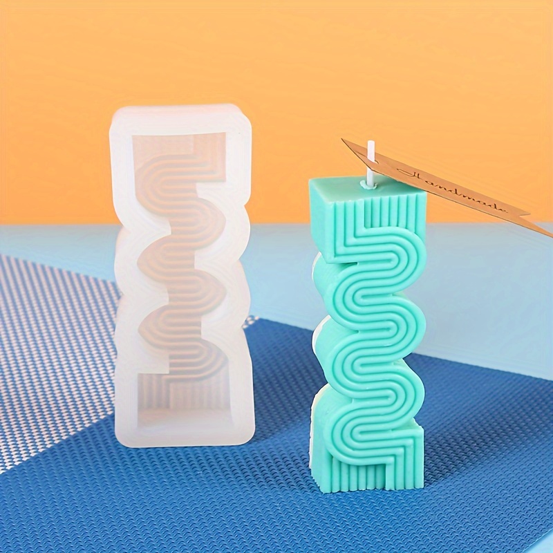 Stampo In Silicone Candele A Colonna Geometrica 1pc - Temu Italy