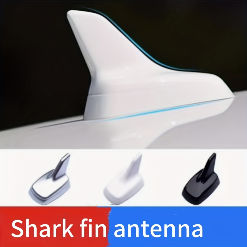 Antena de aleta de tiburón para coche, cubierta de antena universal para  aletas de tiburón para automóvil (negro)