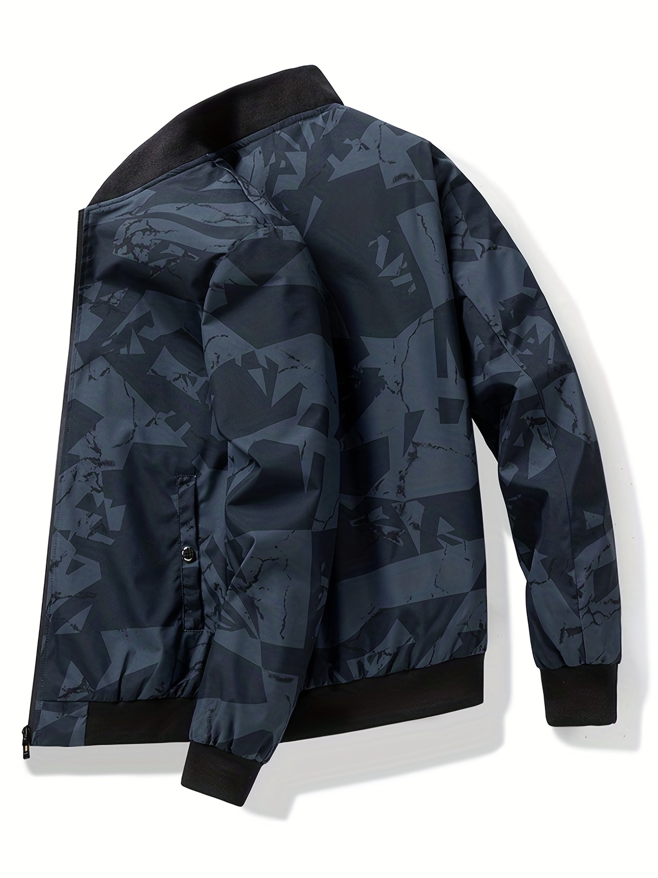 Trendy Windbreaker Hooded Jacket, Men's Casual Slant Pocket Jackets By  Activity For Spring Fall