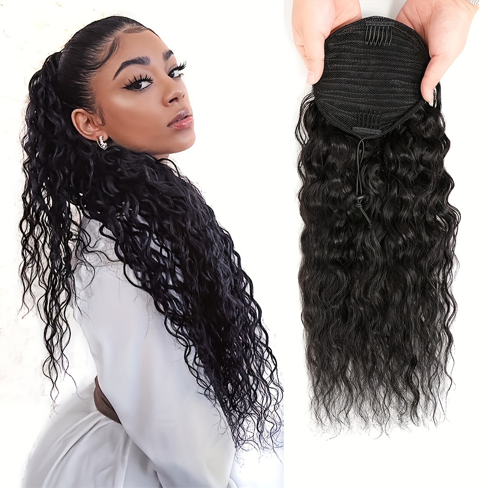 Water Wave Hair Extensions Clips In Human Hair Extensions - Temu
