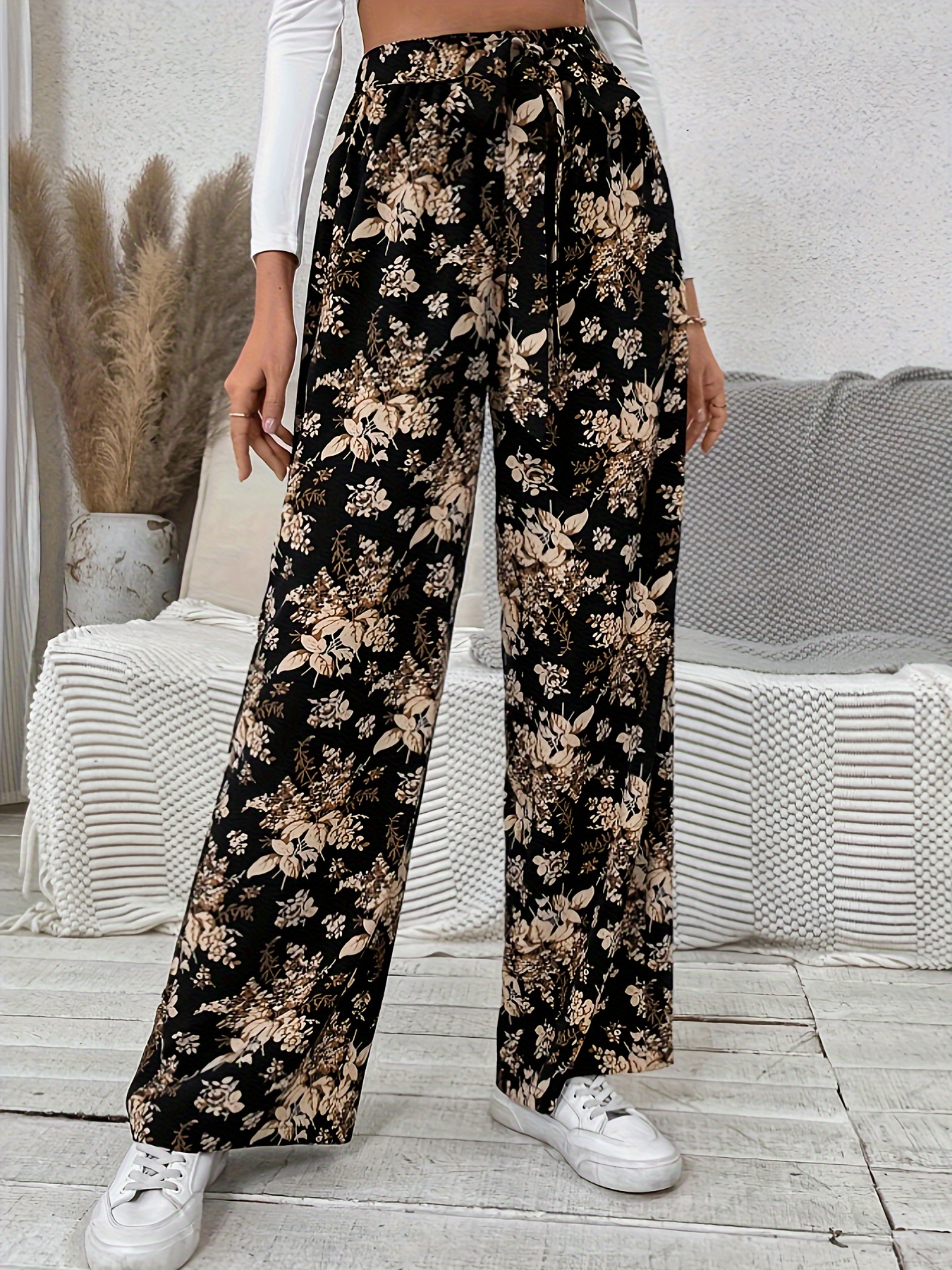 Shein Pantalones Estampados Para Dama Sunloudy, Pantalones
