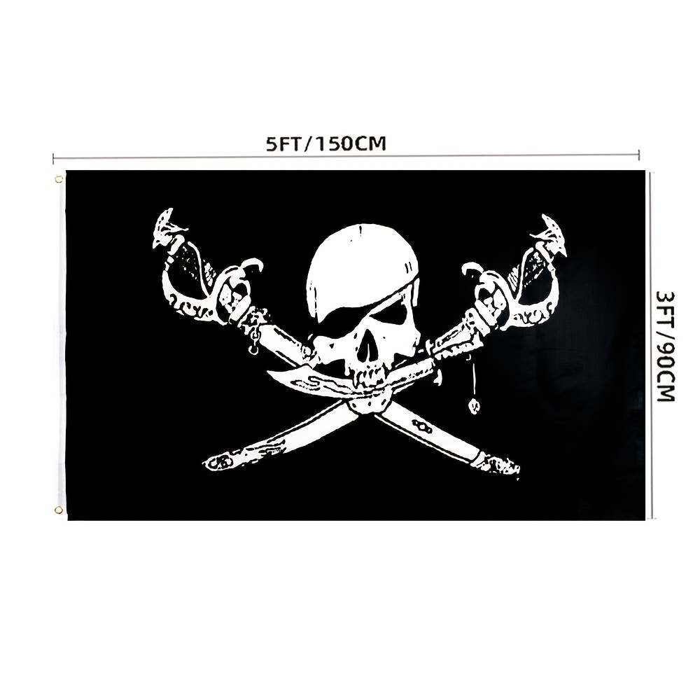 Piraten-Flagge mit Totenkopf schwarz-weiß 75cm , günstige