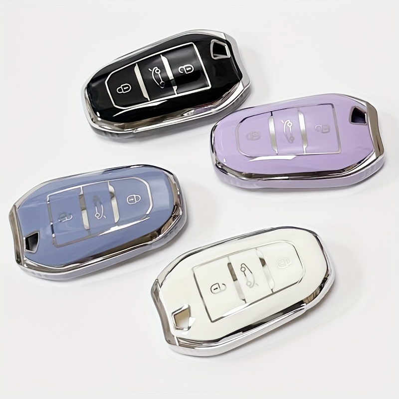 2 botones coche remoto llave shell con 307/206 hoja para Citroen C1 / C2 /  C3 / C4 / Xsara Picasso / Peugeot 307 / 107 / 207 / 407