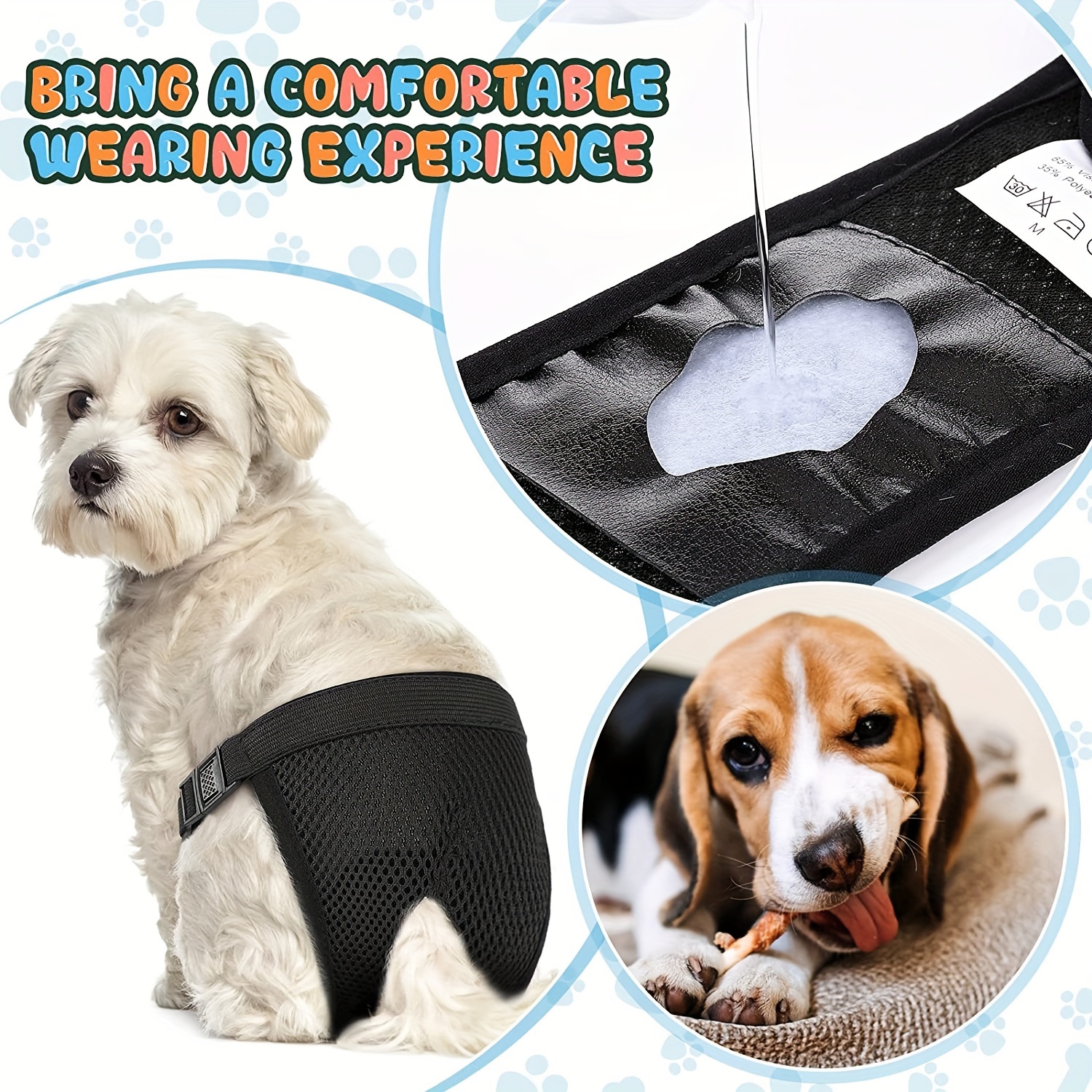  NAMSAN 2 Pack Pet Physiological Pants - Dog Diaper