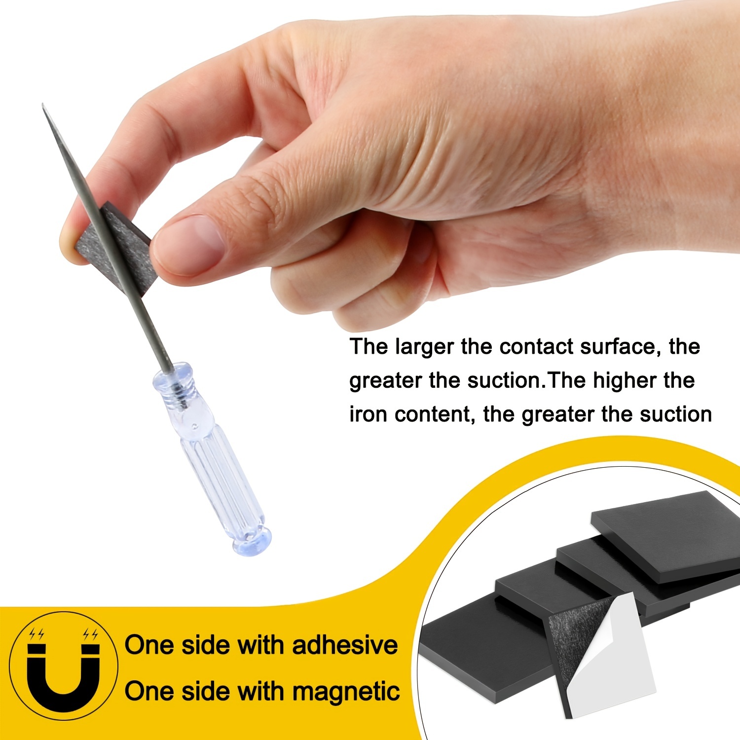  Magnetic Squares - Self Adhesive Magnetic Squares