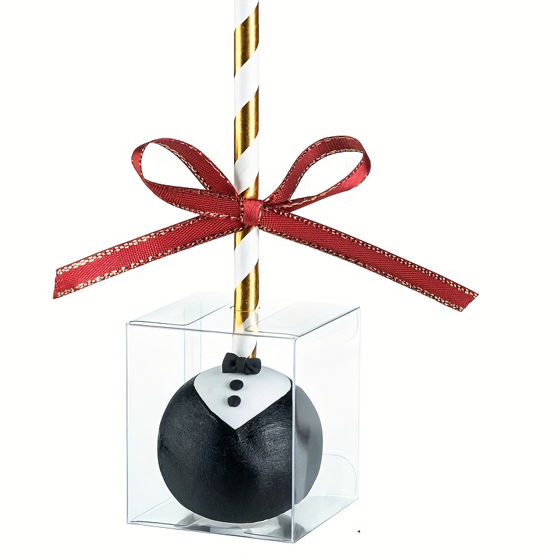 Caja de pastel caja transparente Caja de regalo con tapa, ventana, caja  para pasteles y regalos, caja de pastel transparente de 10 x 10 x 9.5