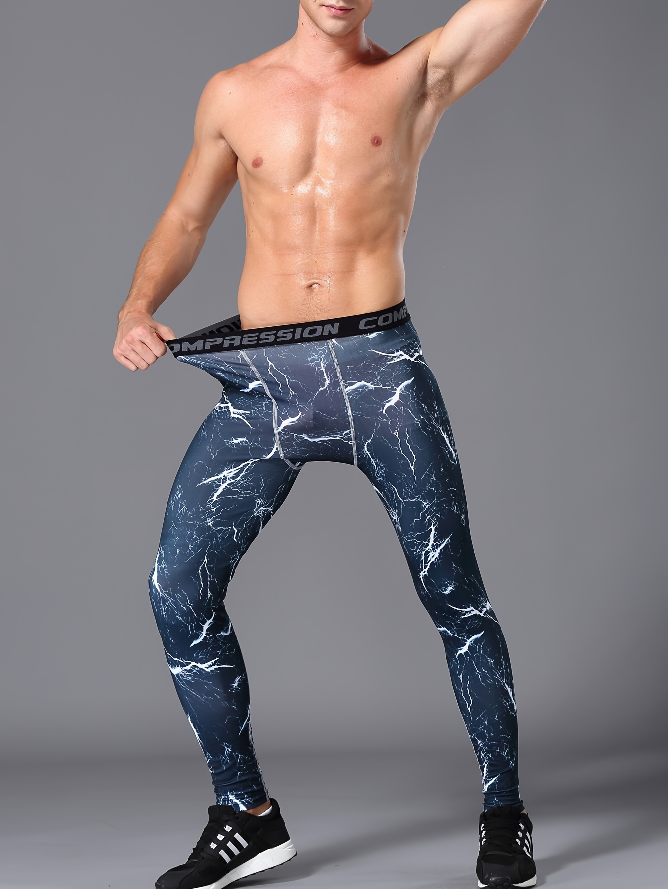 Men's Solid Bottom Leggings Active Quick Drying High Stretch - Temu