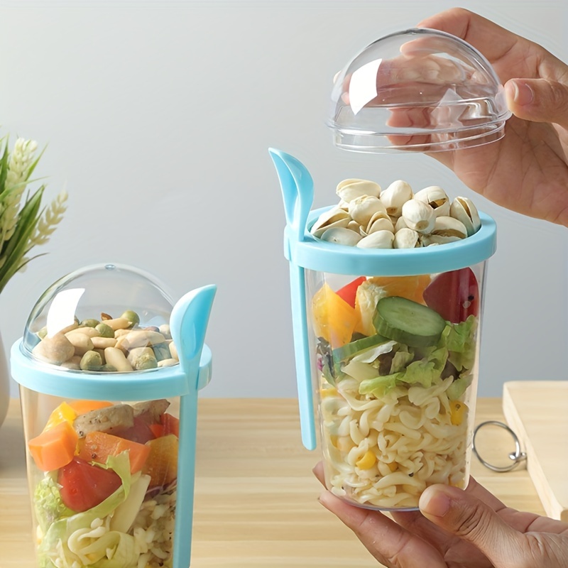 1000ml Breakfast Salad Cup Meal Shaker Portable Salad Cup With Fork And Lid  US