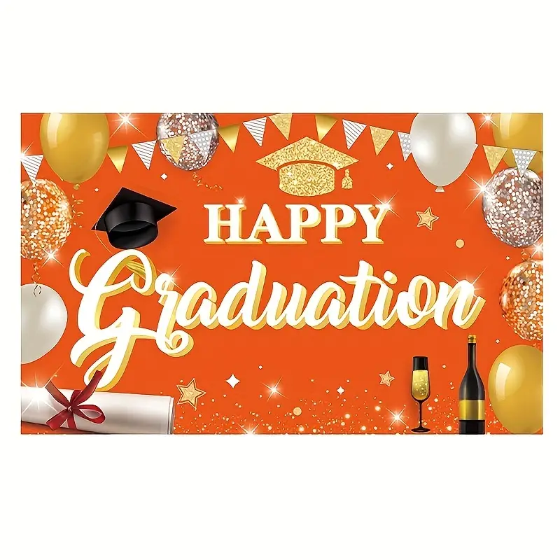 KatchOn, Congratulations Graduate Banner 2024 - Large 72x44 inch | Black and Gold Graduation Backdrop, Graduation Decorations Class of 2024 