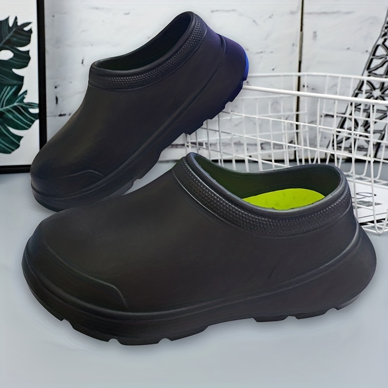  JSWEI Zapatos de chef, zuecos para hombre, antideslizantes,  resistentes al aceite, impermeables, para cocina, trabajo, enfermera,  jardín, zueco para interiores y exteriores, oficina, hospital, enfermería,  profesional, zapatos de trabajo