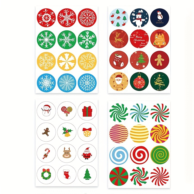 Christmas Envelope Seal Stickers Glitter Snowflake Stickers - Temu