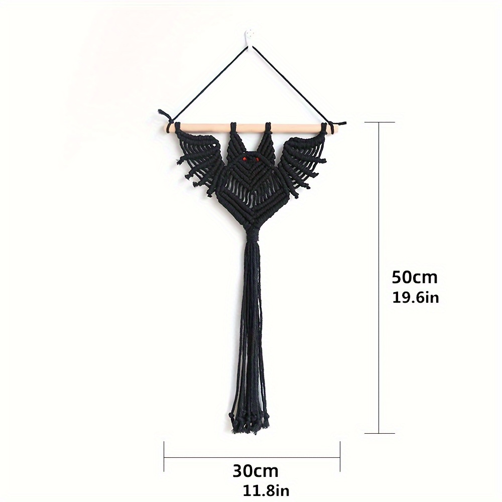 Halloween Decor Bat Gothic Home Decor Witchy Macrame Wall - Temu