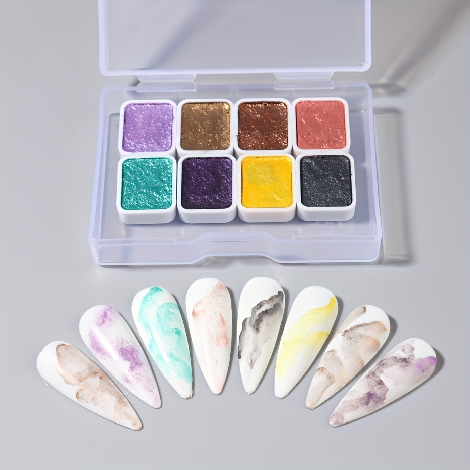 Nail Watercolor Solid Pearlescent Pigment Powder For Nails