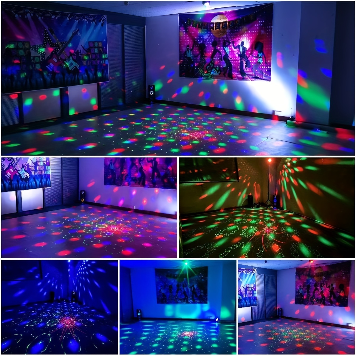 LED Disco Ball Party Lumières Stroboscopiques Lumières Disco, Son Activé  avec Télécommande Dj Lights Lumière de Scène pour Festival Bar Club Party  Mariage Montrer à la Maison 
