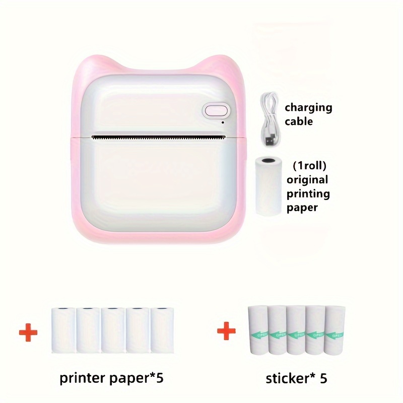 Mini Photo Printer Iphone Android 1000mah Portable Thermal Photo Printer  Gift Study Notes Work Children Photo Picture Memo, Shop Temu Start Saving