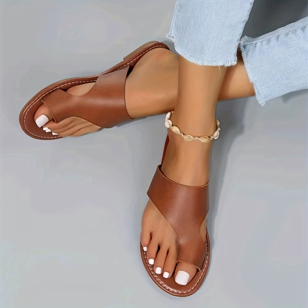 One toe flat on sale sandals