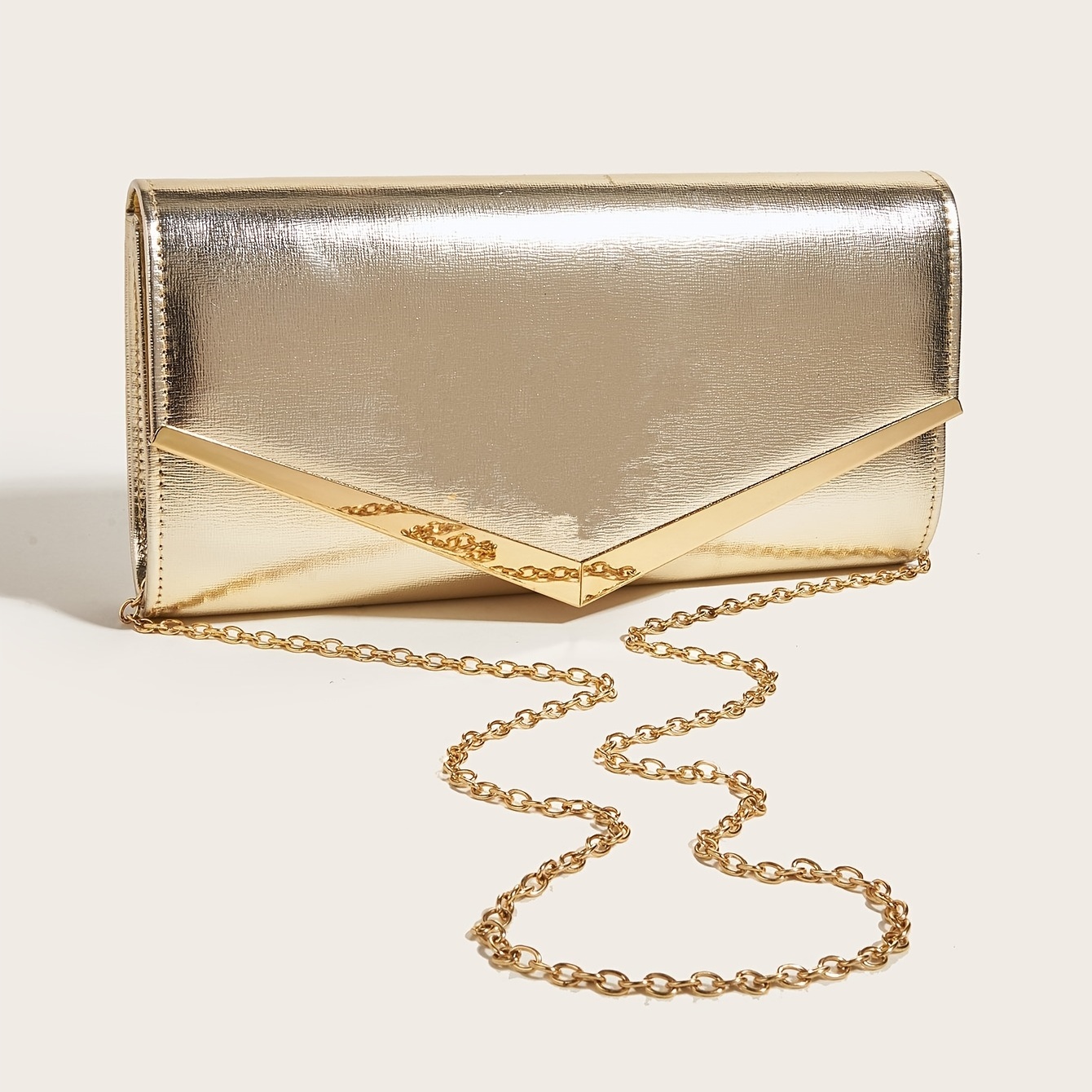 Metal Decor Clutch Bag For Party Shoulder Bag