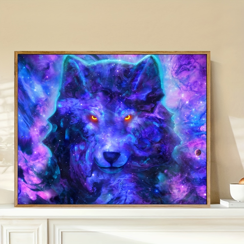 1 Set Of Rose Wild Wolf Purple Diamond Painting Diy Adult Handmade Painting  Home Living Room Kitchen Bedroom Decorative Painting Hanging Painting  Canvas Painting Round Diamond Frameless - Arts, Crafts & Sewing - Temu