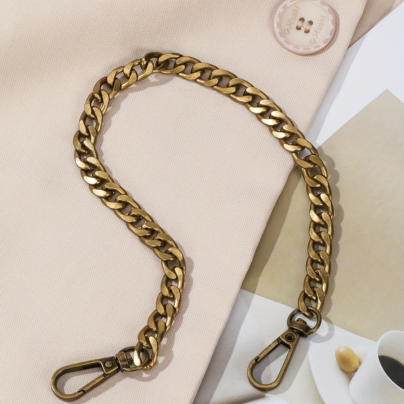 Next Fashion Purse Chain Strap Handle Shoulder Crossbody Metal Replacement 20cm - 120cm Selecting (Gold, 48 / 120cm)