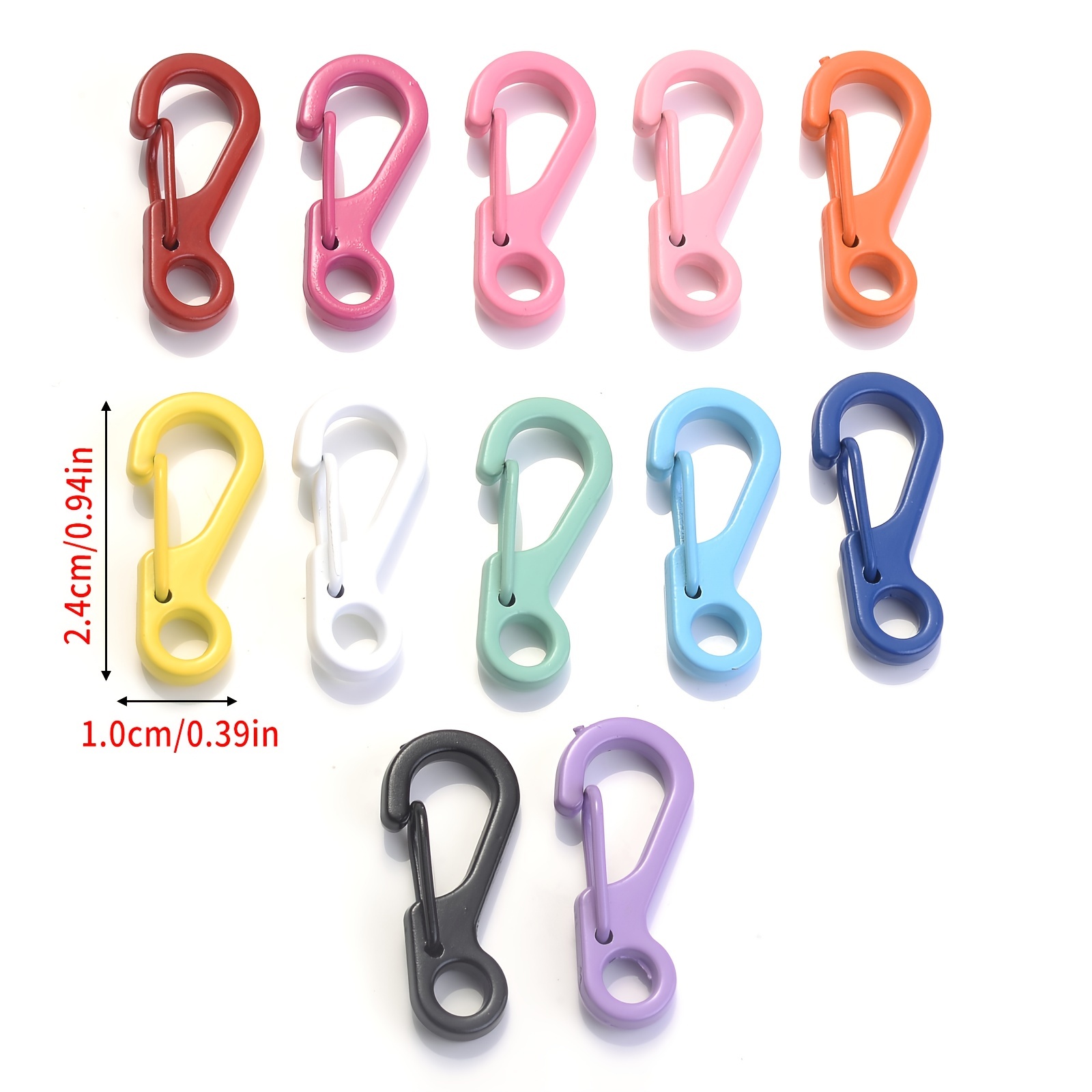 Colorful Metal Lobster Clasp Key Ring Chain Split Open Ring - Temu