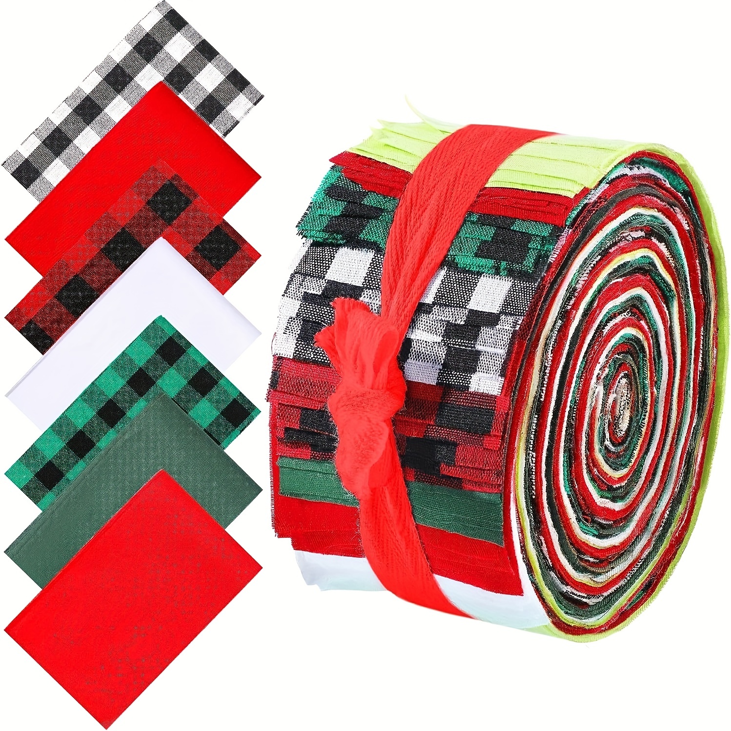 40cs Christmas Jelly Cotton Fabric Patchwork Roll Xmas - Temu