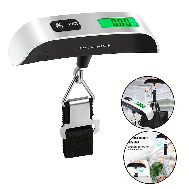 Travel Inspira Luggage Scale, Portable Digital Hanging Baggage Scale for  Travel, Suitcase Weight Scale 110 Pounds, Battery Included Green 