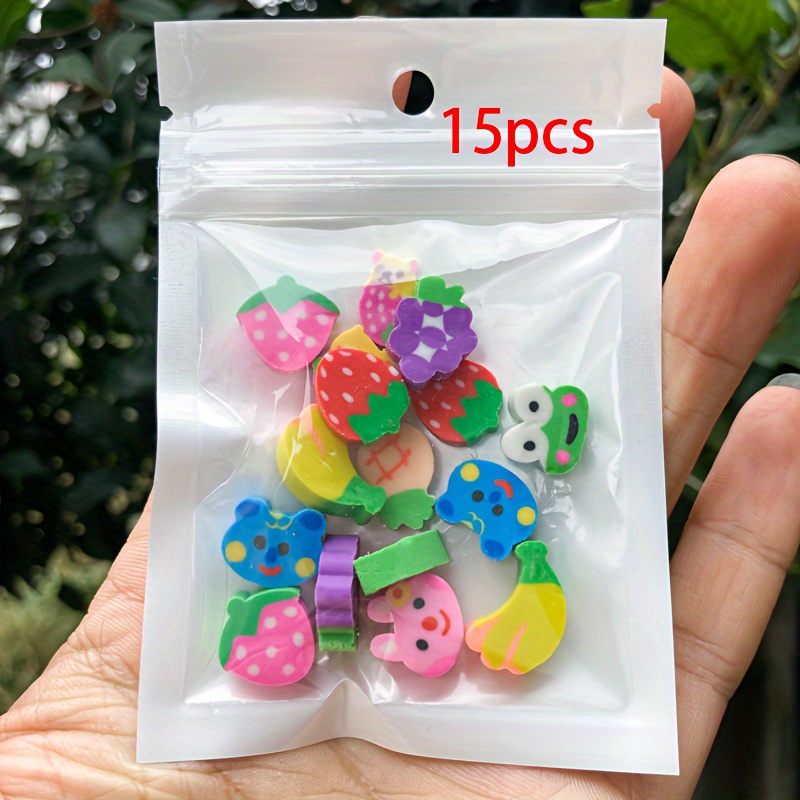 Mini Eraser Cute Animal Fruit Shape Pencil Small Rubber - Temu