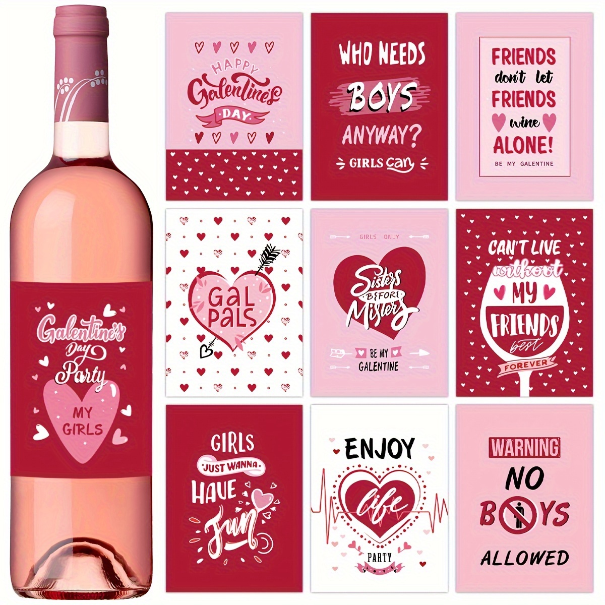 Wine Heart Cherry Stickers Cool Room Diy Waterproof - Temu