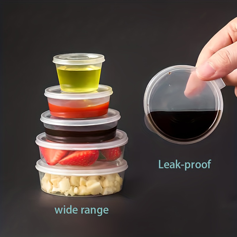 Transparent Disposable Sauce Boxes For Take-out, Packaging, And Seasoning -  Multipurpose Food Storage Box With Cover - Temu