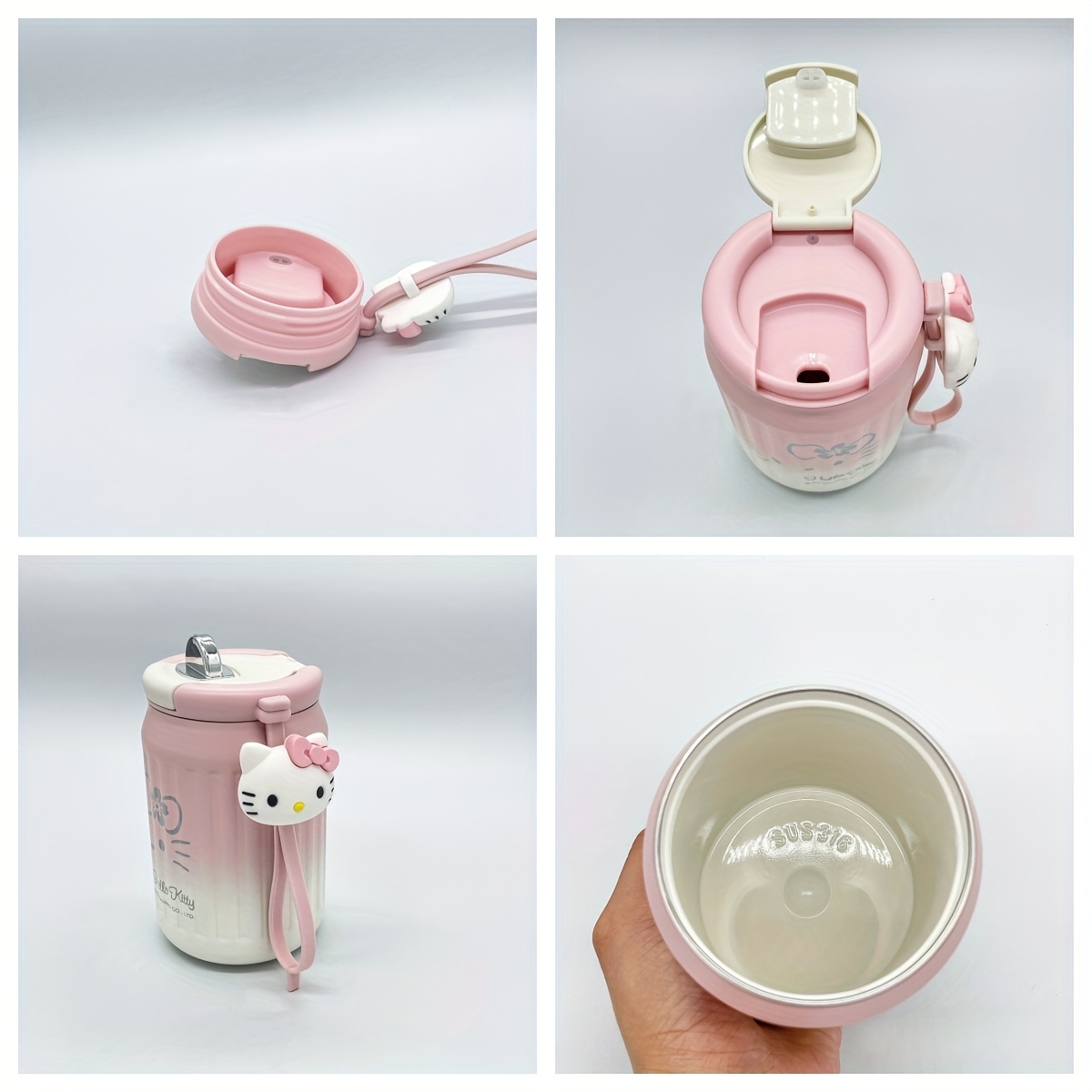 Hello Kitty Coffee Cup Cute Portable Insulated Water - Temu
